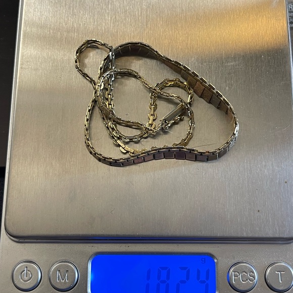 Vintage 14K Solid Gold Heavy Tricolor Cleopatra necklace Heavy’ Italy - Picture 11 of 16